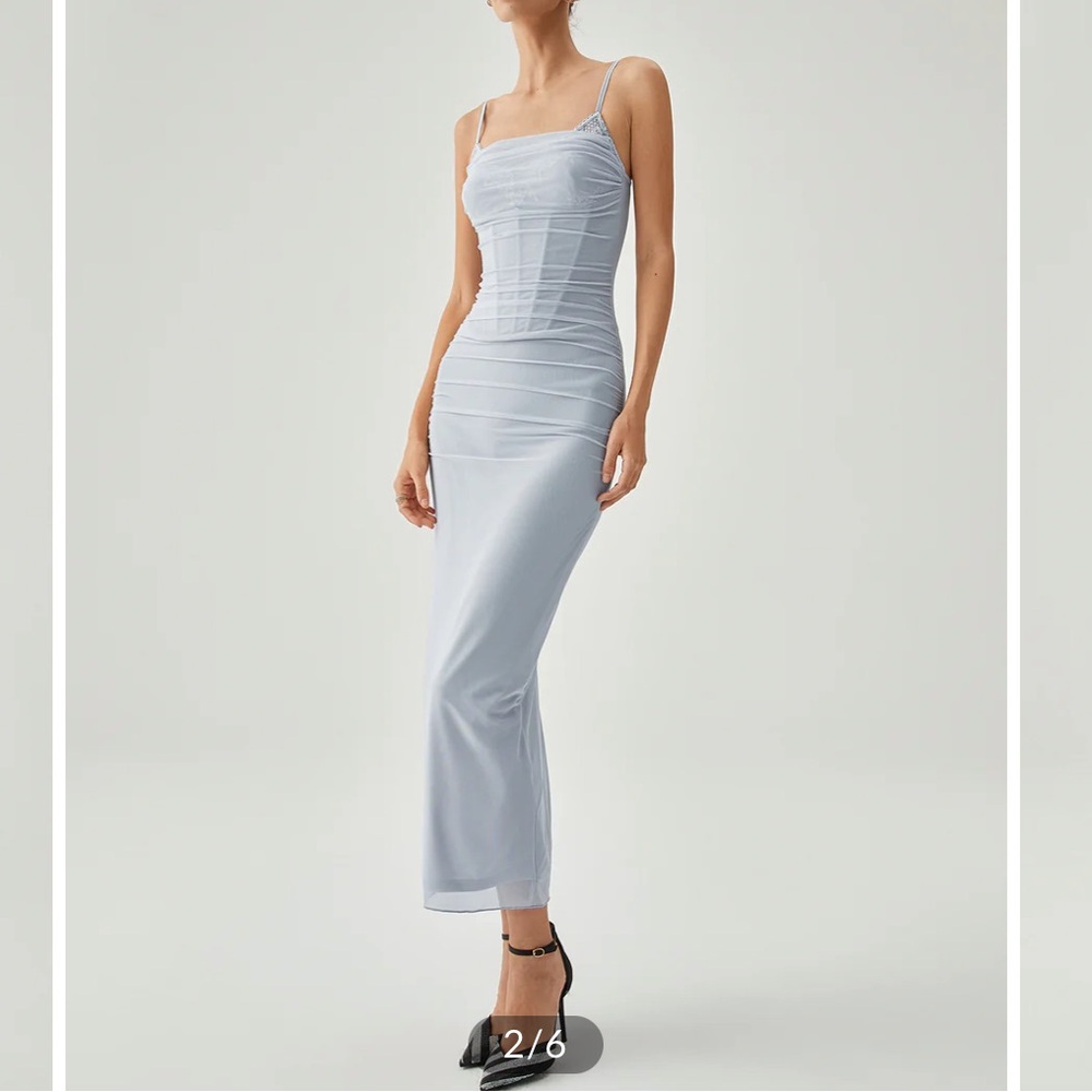 Commense Light Blue Maxi Dress